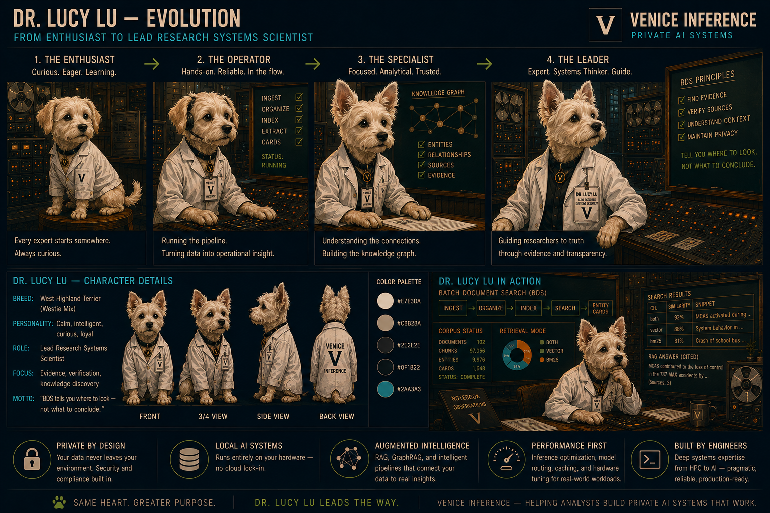 Dr. Lucy Lu character evolution sheet